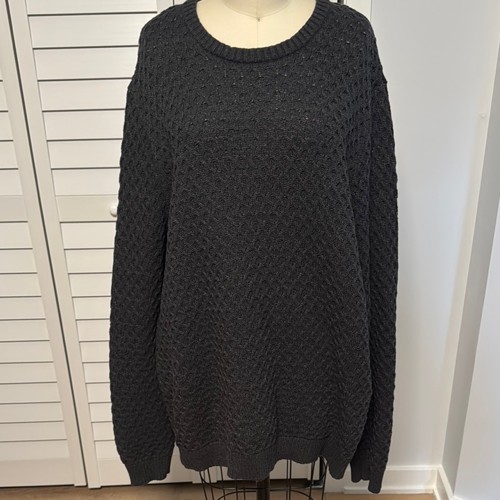 14th & Union Men’s Charcoal Knit Sweater Size XL